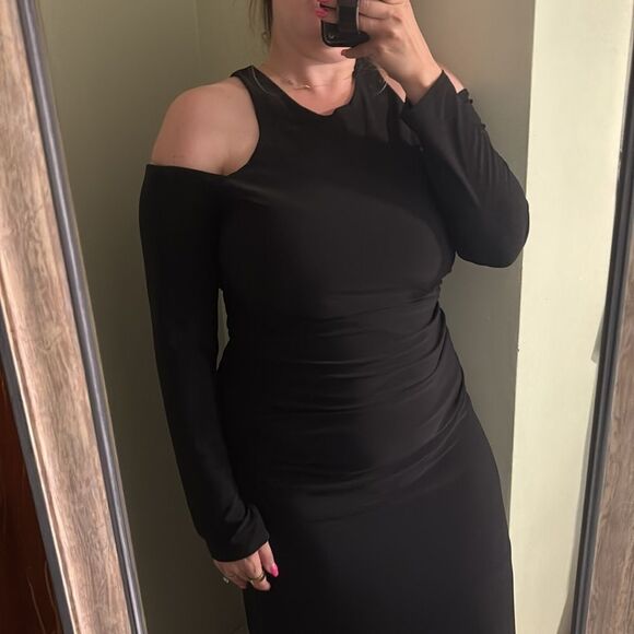 Boston Proper Cold Shoulder Dress - Picture 2 of 4